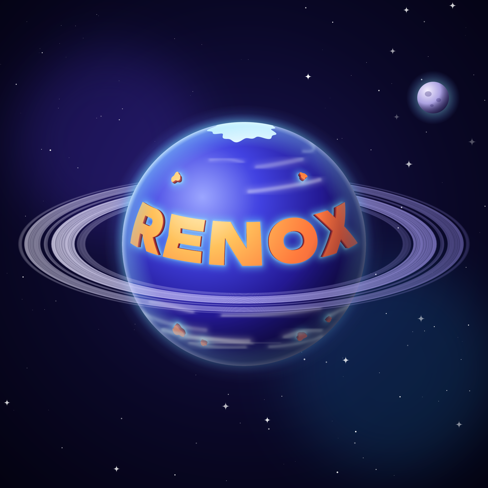 Renox as a planet, blue